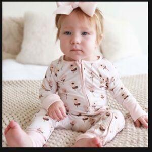 Caden lane bamboo onesie Floral Convertible Zip Romper